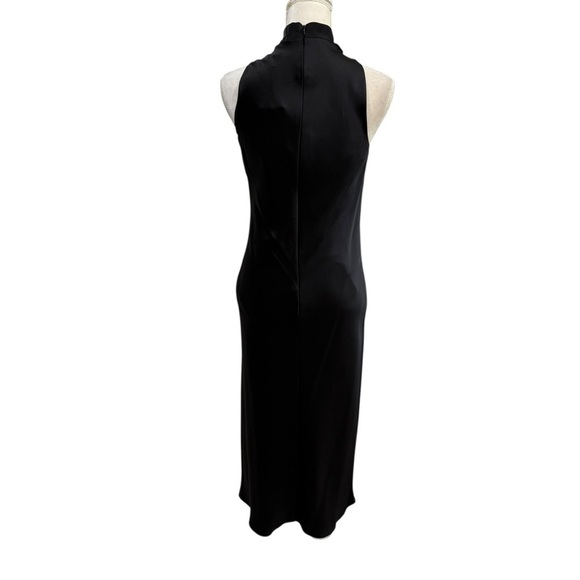 Antonio Melani Marine Satin Halter Cowl Neck Sleeveless Midi Slip Dress Size 2 - Picture 7 of 14